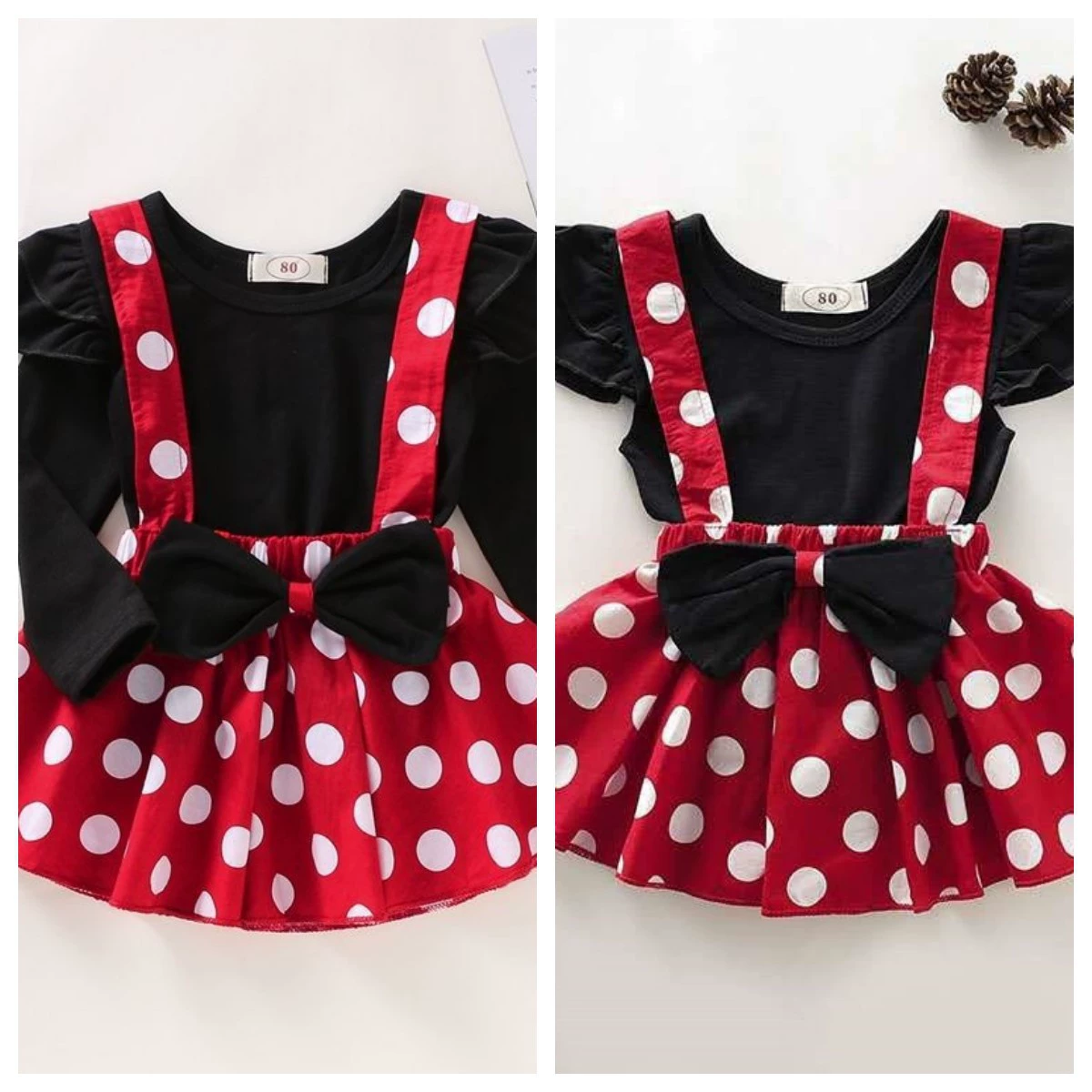 2025 New Skirt Girls Summer Solid Color Flying Sleeve Top + Polka Dot Suspender Skirt Manufacturer Dropshipping