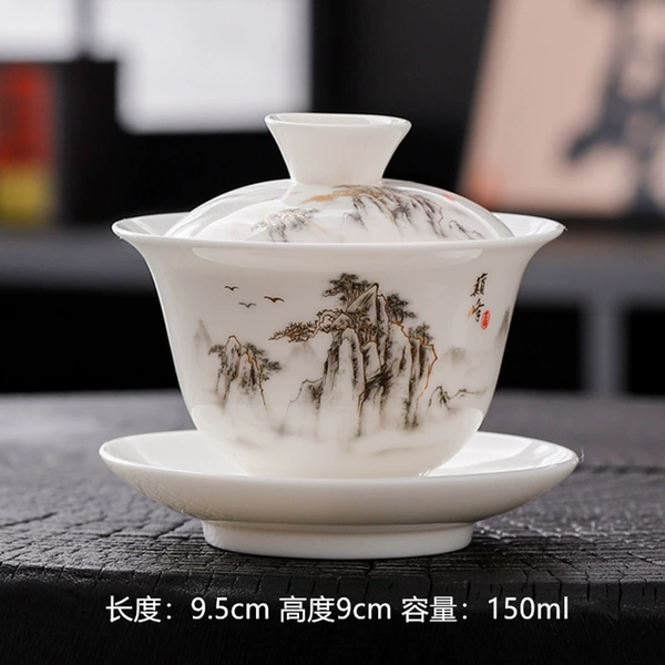 Pinqu tureen ink landscape