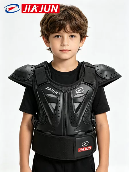 JIAJUN Children's Motorcycle Armor Balance Bike Riding Chest Protector Bicycle Off-Road Skiing Anti-Fall Protective Gear Set