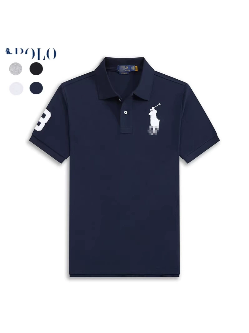 2026 год cross-border Raff RL POLO shirt мужская вышитая лошадь značок лацкан поло сShort-sleeved летний деловой повседневный футболка