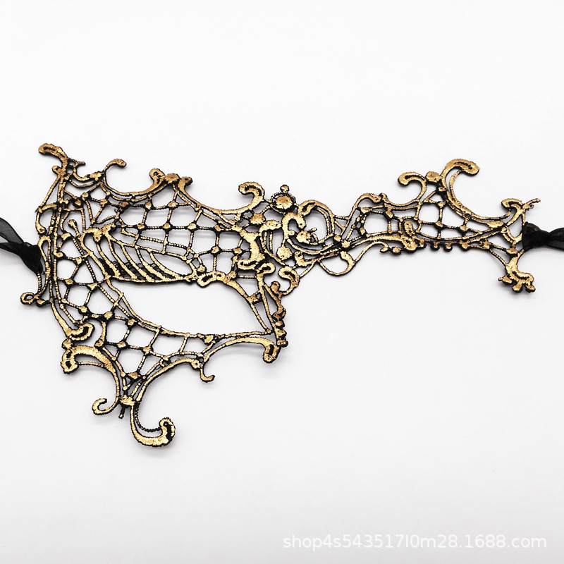 Ventas transfronterizas de encaje sexy de un solo ojo máscara de media cara fiesta máscara de ojos sexy espectáculo de cine y televisión accesorios de vestuario