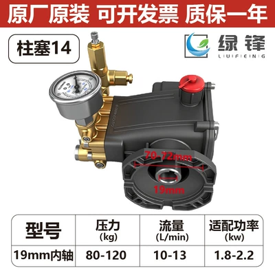 Green Front Black Cat Car Washing Machine Pump Head High Pressure Cleaning Machine Stainless Steel Head Assembly Humidification Pump Ceramic Plunger Accessories (Car washing machine) - standard-19-inner-shaft-18-22kw-small-pump