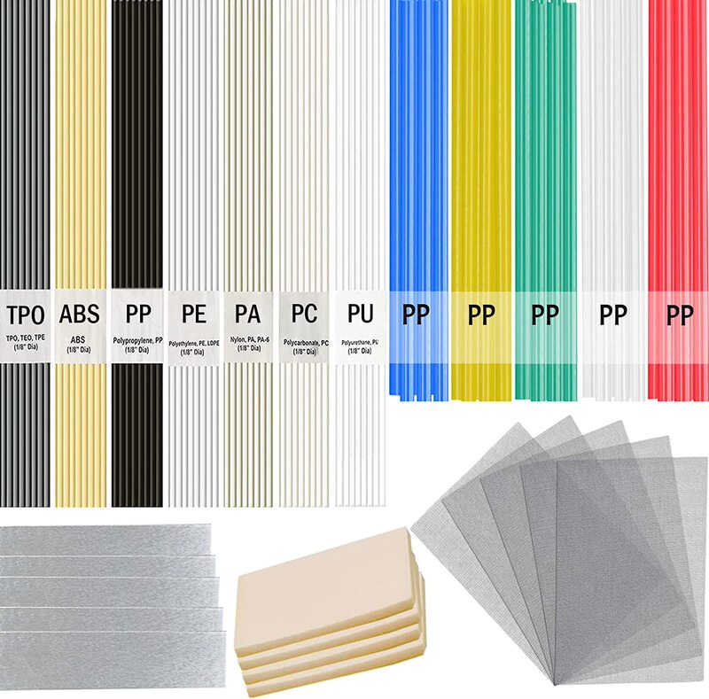 カラープラスチック溶接棒20/25cmPP PE PVC ABS PPR自動車バンパー修復ツール溶接棒|undefined