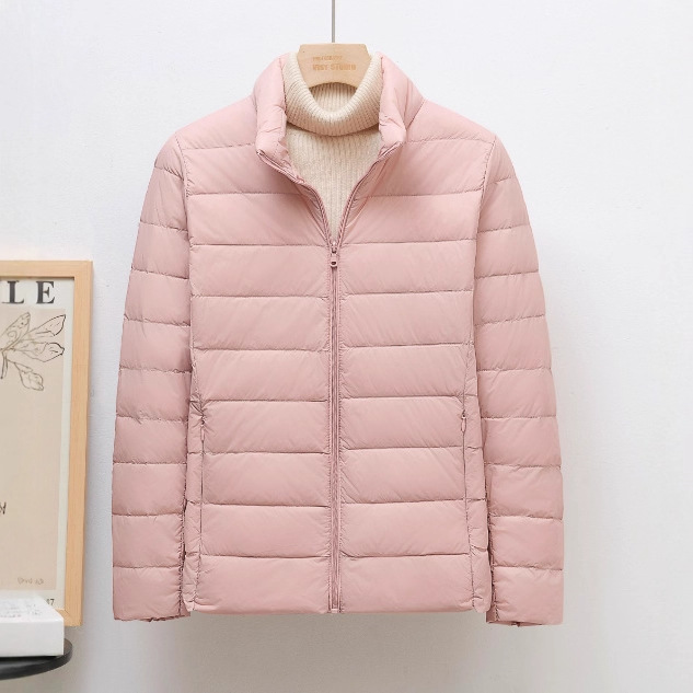 European down Jacket for Women 2024 New Short Style Light and Thick Warm Slim Korean Style White Duck down Fashion Jacket 4