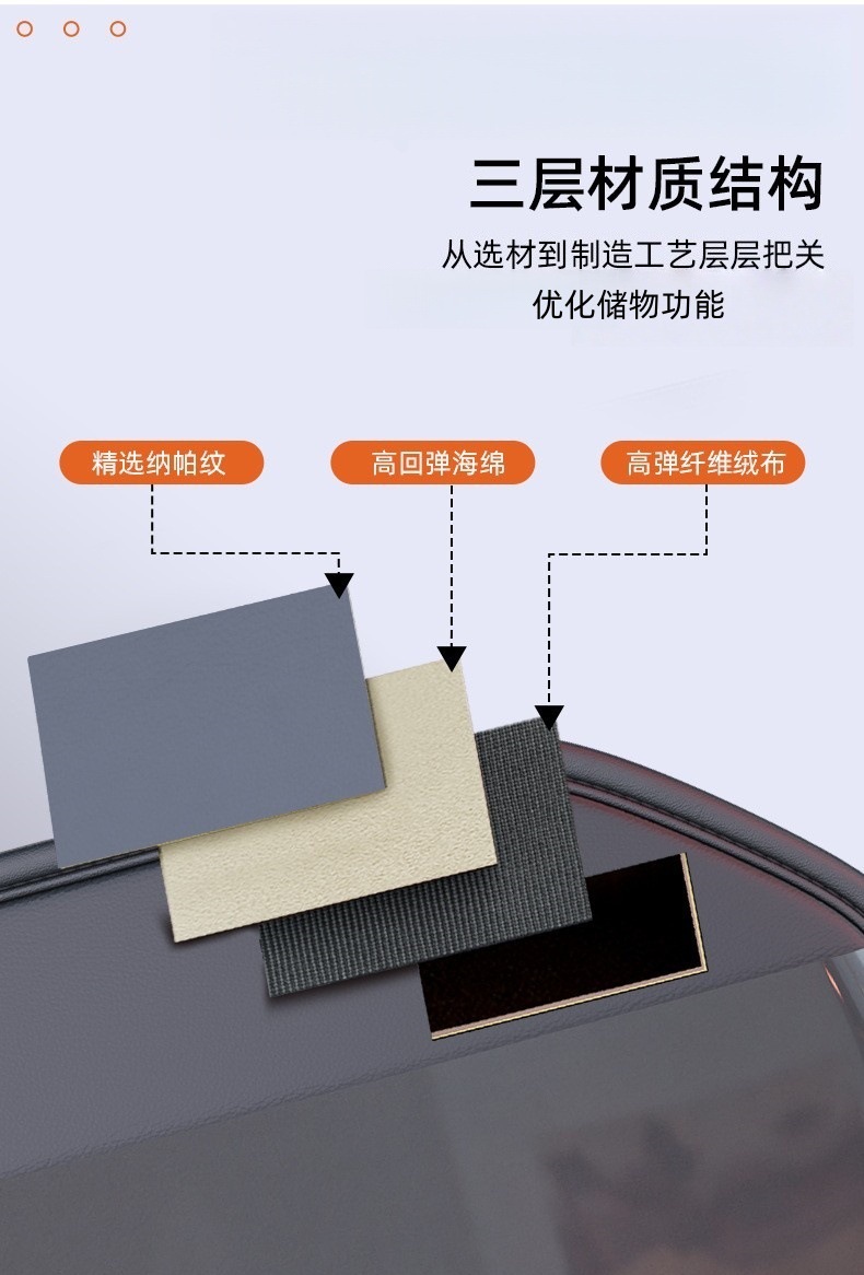 Car Seat Back Tray Multifunctional Car Drink Holder Nappa Leather Foldable Tablet Storage Seat Car Tray