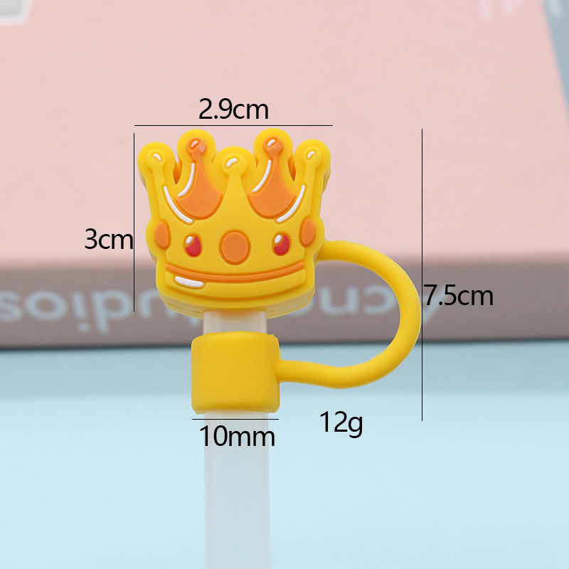 10mm食品級シリカゲルストローキャップ防塵ストロープラグかわいいストローキャップ立体アニメ防塵カバーストローカバー|undefined