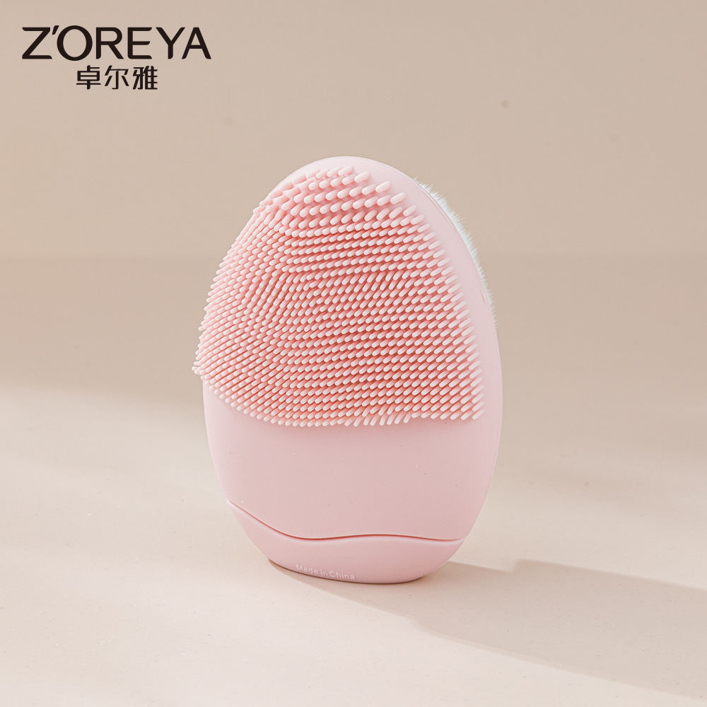 Fabricante en stock Pebble pelo suave de doble cara de silicona cepillo de lavado de cara cepillo de maquillaje cepillo facial cepillo de limpieza facial cepillo de baño