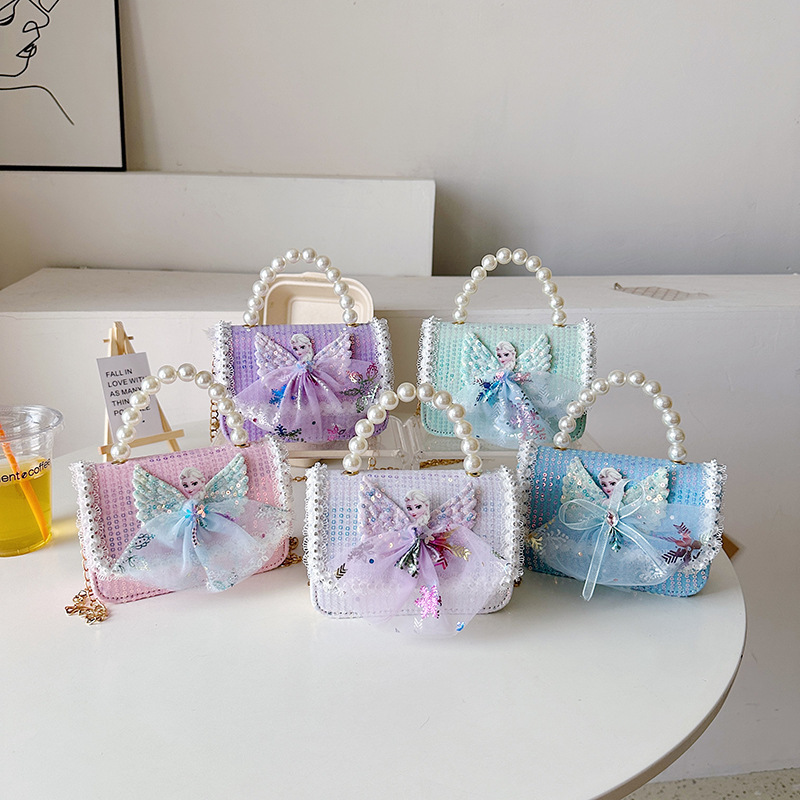 Bolsos populares de este año, bolsos accesorios de niñas, bolsos de perlas de moda, bolsos de hombro para niños coreanos.