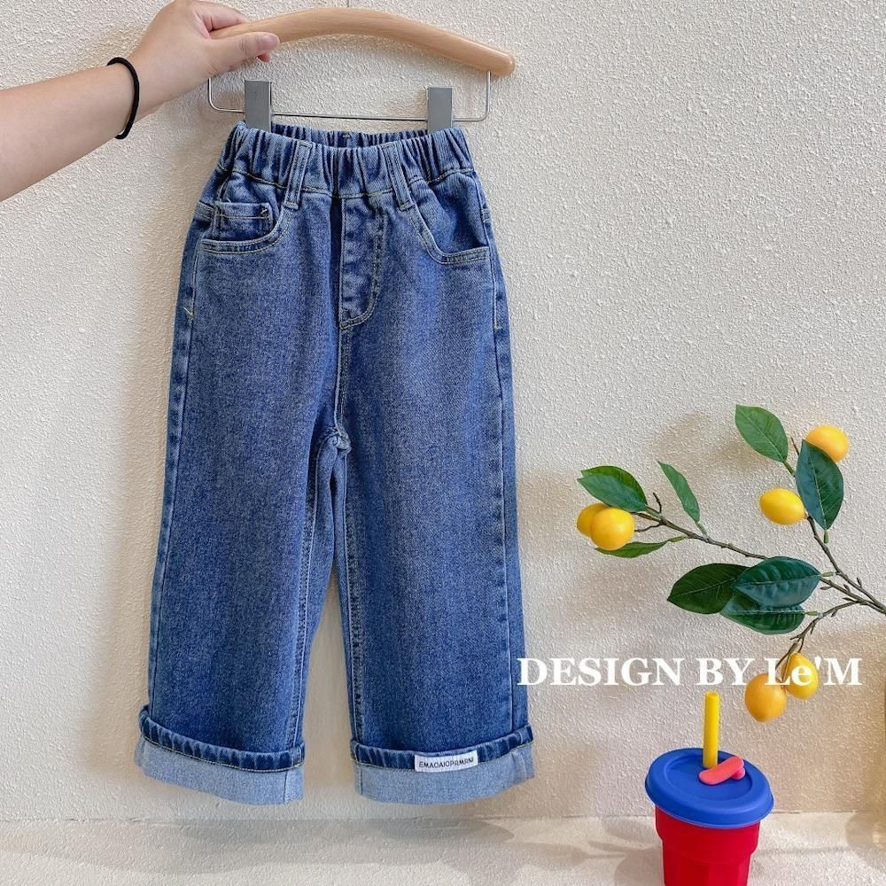 Nueva ropa de otoño coreana para niños, niños, niñas, niños, jeans, pantalones de primavera y otoño, pantalones largos de estilo exterior image 3