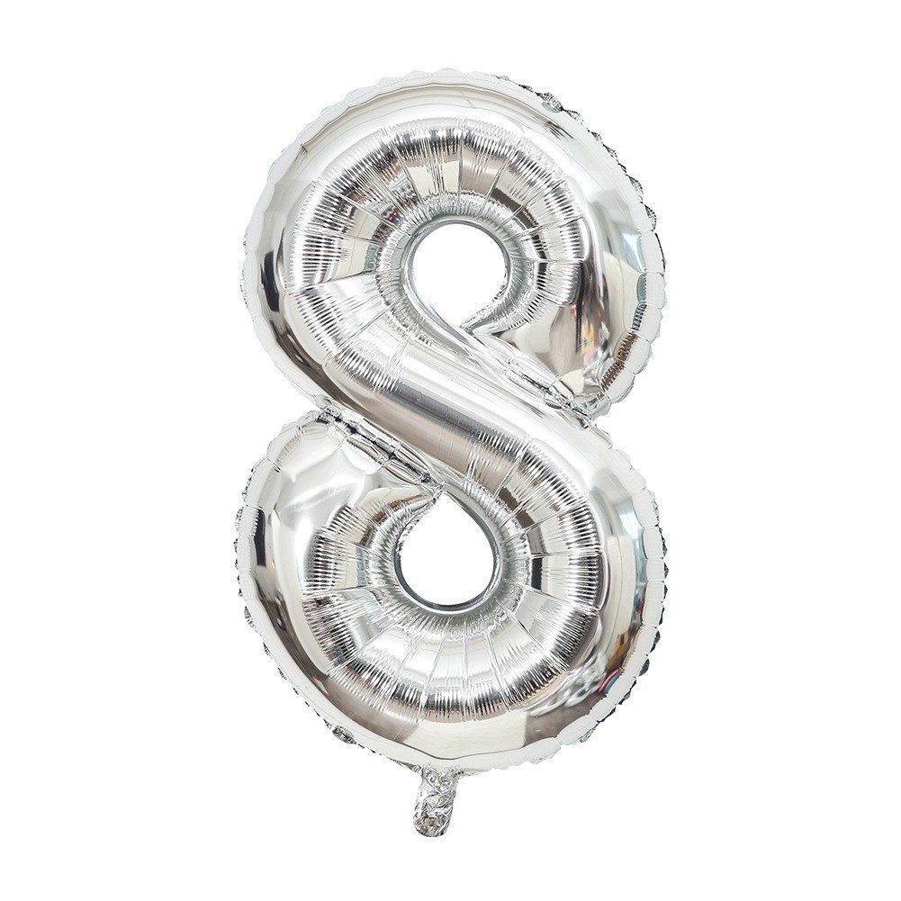 Globo de aluminio digital de 40 pulgadas, globo de aluminio con números grandes, versión delgada de 90 cm, varios colores de globos con números