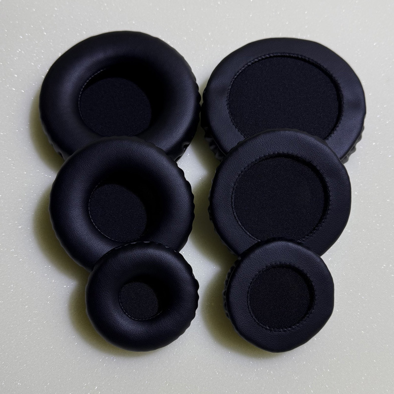 ヘッドフォンカバー4567891002MM円形黒色ソフトpuネットバー厚いノイズリダクションスポンジカバークッションEARPAD|undefined