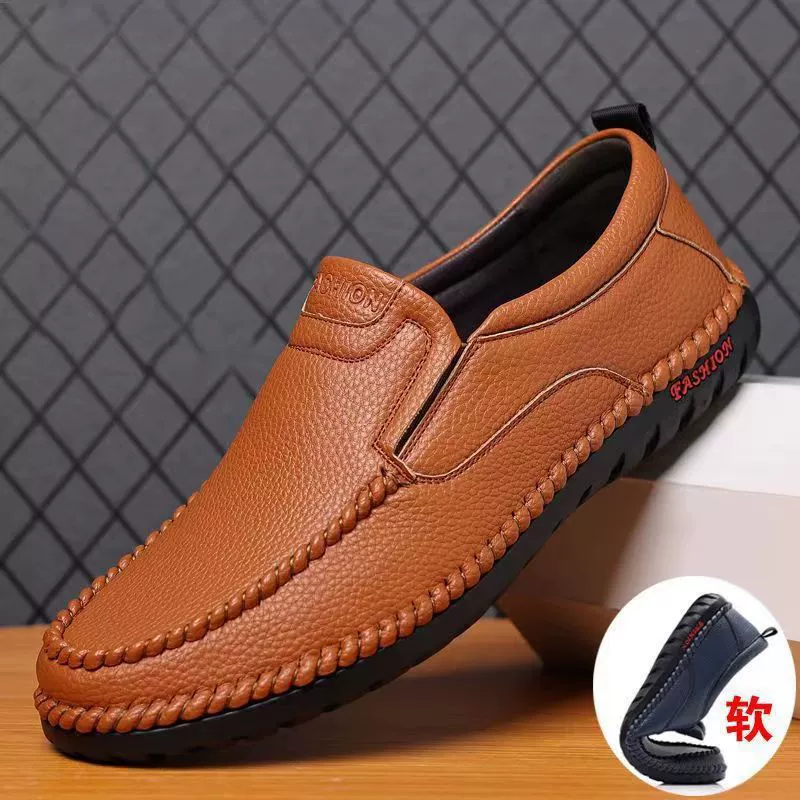 Весной и летом новая кожаная обувь мужская мужская универсальная корейская версия британской модной обуви мужская обувь бизнес-обувь с полыми шнуровками повседневная обувь