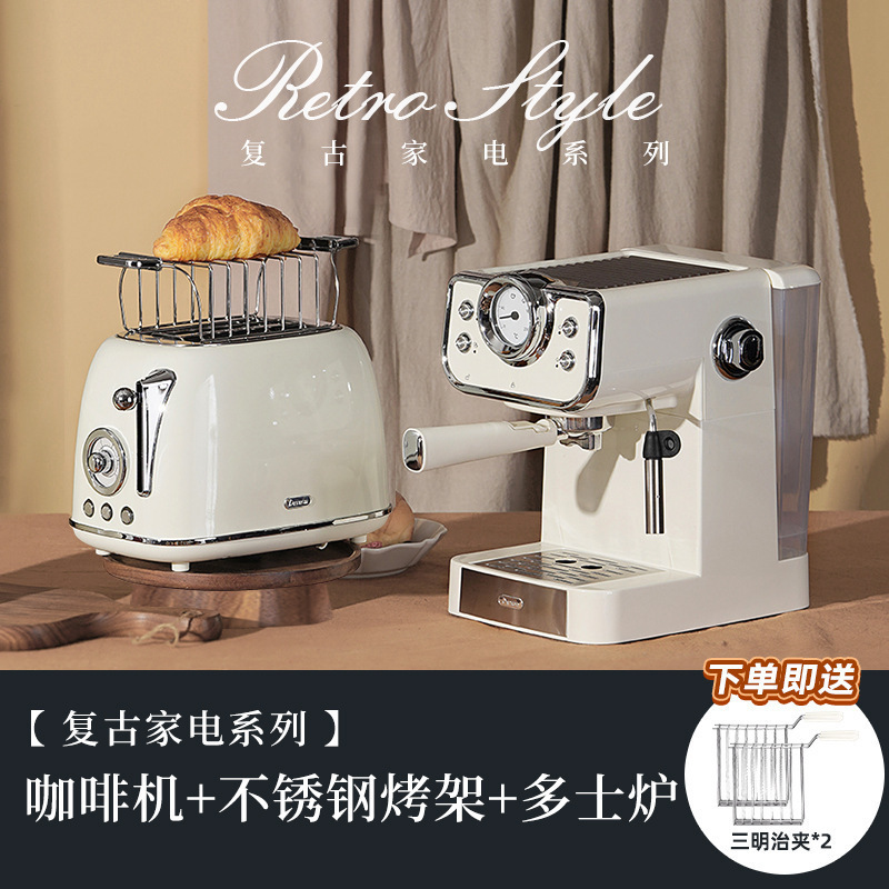 Tostadora retro Tostadora Tostadora Conductor Calefacción automática doméstica Máquina de desayuno multifuncional Mai