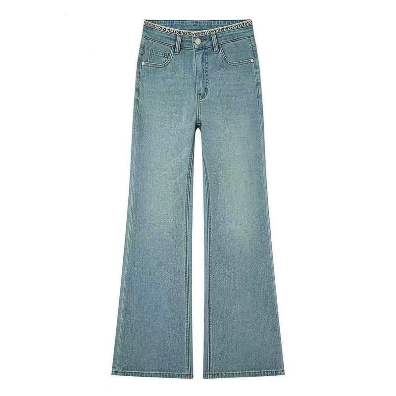 Summer New Style Super Soft Washed Stretch Olive Green Flared Jeans for Women, Slimming, Casual, Versatile, High-Waisted, and Flattering Summer New Style Super Soft Washed Stretch Olive Green Flared Jeans for Women, Slimming, Casual, Versatile, High-Waisted, and Flattering