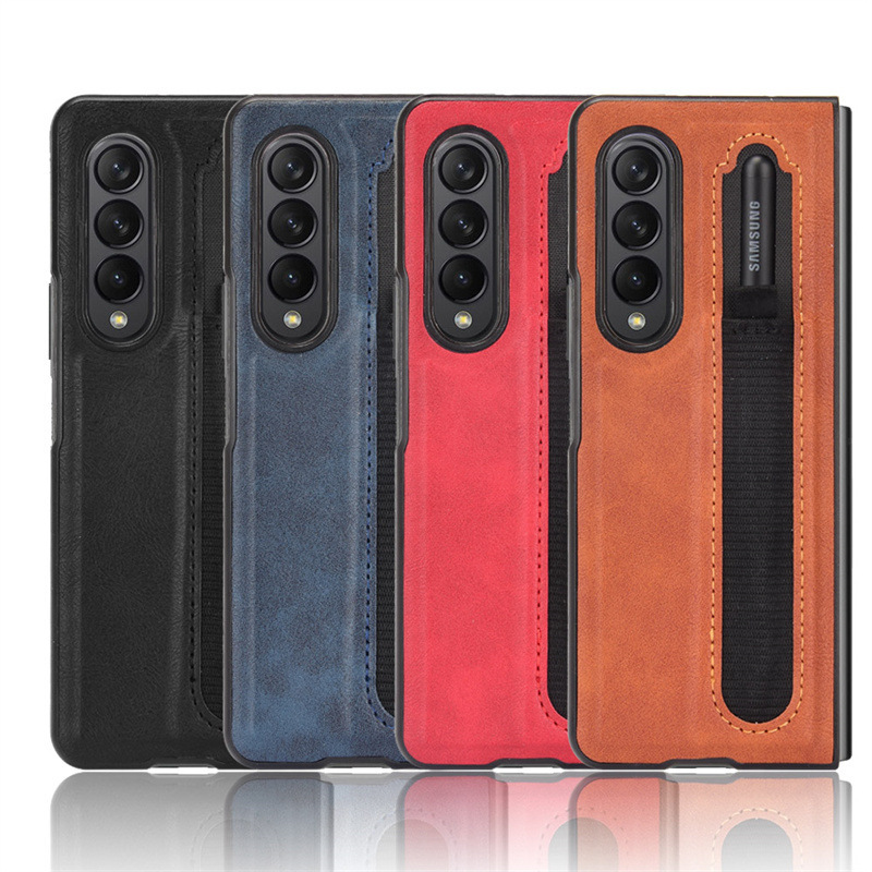 Suitable for Samsung Z Fold 7/6 Mobile Phone Case with Pen Slot Cover Leather Protective Case Zfold3/4 Mobile Phone Case W22 Suitable for Samsung Z Fold 7/6 Mobile Phone Case with Pen Slot Cover Leather Protective Case Zfold3/4 Mobile Phone Case W22