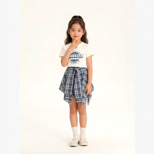Summer set with a round collar
