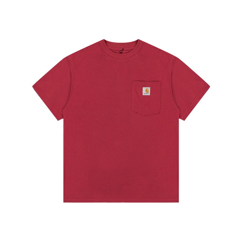 Carharttカハートk87小標純色工装ポケット半袖男女潮牌ゆるい丸首カップルtシャツ|undefined
