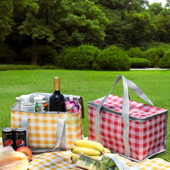 Portable lunch bag, backpack-style, trending picnic bag, large capacity, outdoor picnic mat, waterproof, moisture-proof, insulation, foldable, storage bag
