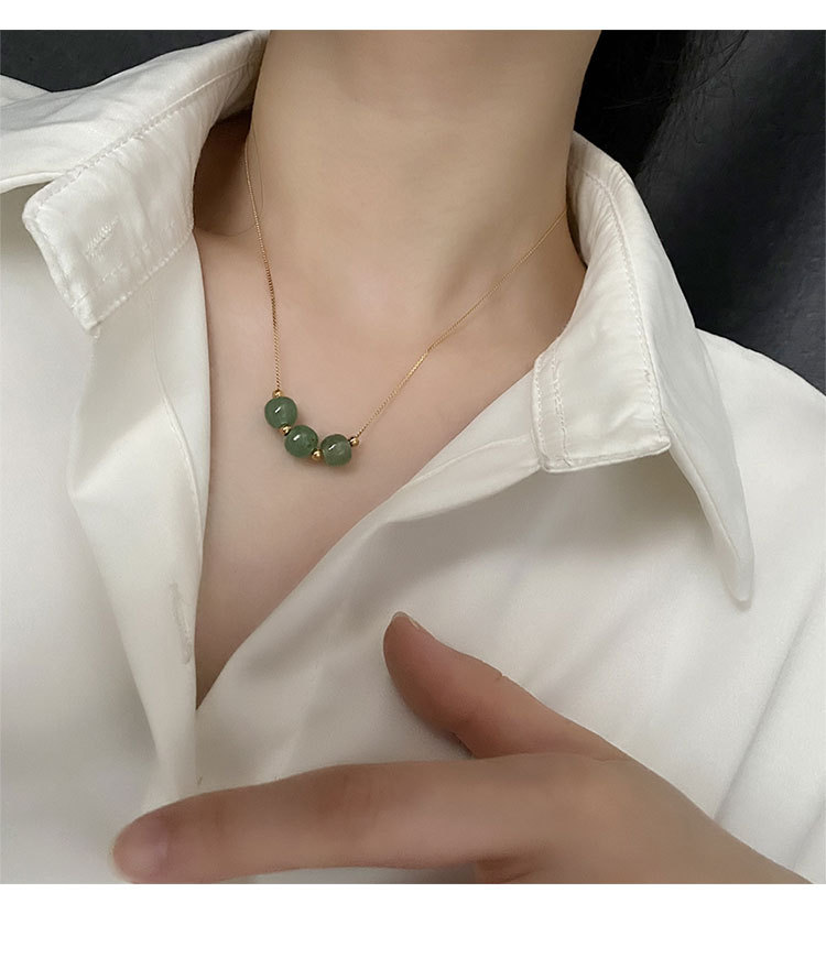 Fashion Geometric Titanium Steel Beaded Necklaces