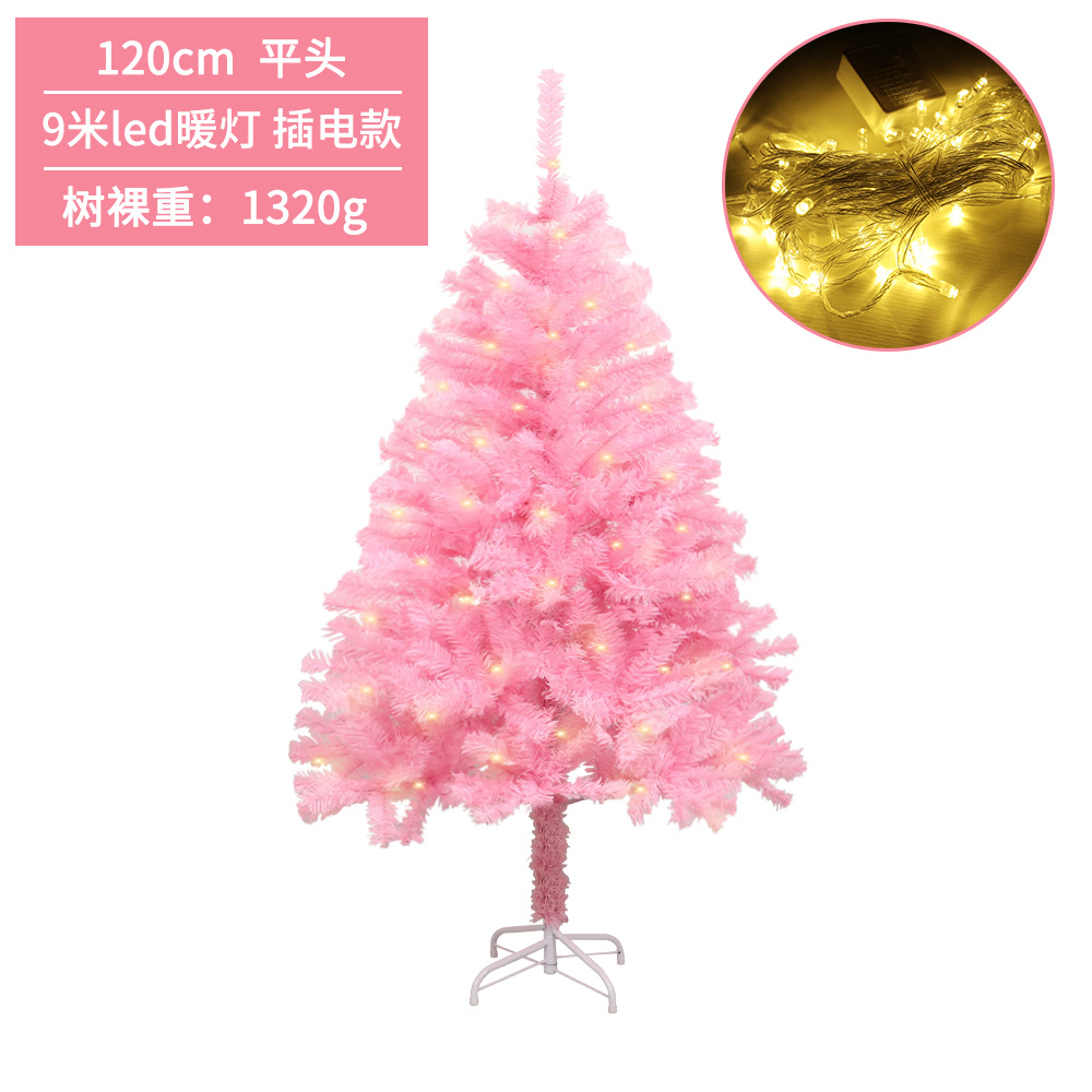 Flor de cerezo Rosa árbol de Navidad centro comercial ventana decoración de Navidad señaló cifrado de cabeza plana simulación de Navidad árbol decorativo