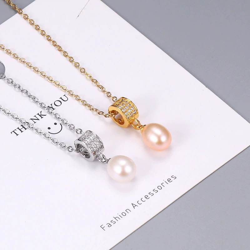 Южная Корея ветровая сетка красный прилив полый круг циркон пресноводный жемчуг кулон женский летний Персонализированный Кулон ювелирные изделия оптом