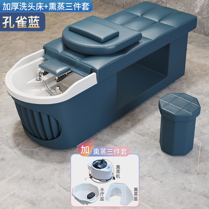 Cama de tratamiento de alta gama, masaje de belleza, barbería, fumigación de circulación de agua especial, lavabo tailandés integral