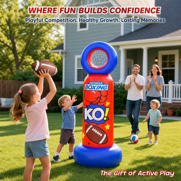 Customized PVC Inflatable Boxing Column for Outdoor Courtyard, Children's Taekwondo Training, Standing Water-Filled Inflatable Tumbler