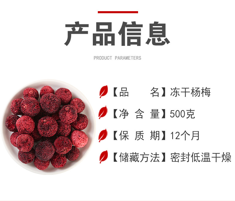 Freeze-Dried Waxberry (Myrica rubra) — Dried Fruit Tea Ingredient, 500g quality and texture