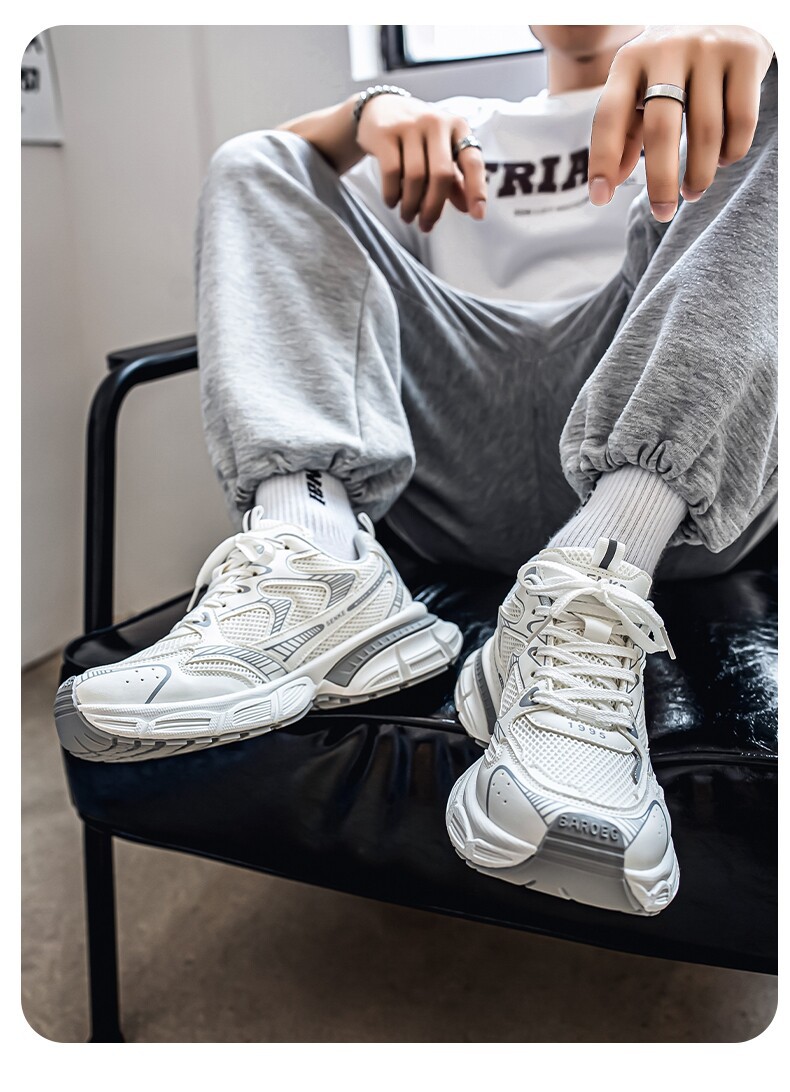 Men's Summer Breathable Trendy Versatile Youth Mesh Sneakers, Casual Running Thick-soled Height-increasing Dad Shoes_vogvips.com
