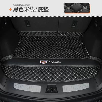 Trunk Mat — suitable for 2025 - main-pad-single-piece-black-and-beige-20-24-cadillac-xt5