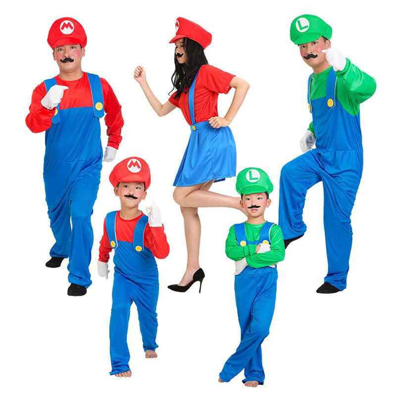 萬聖節兒童服裝路易表演出服馬里奧超級瑪麗兒童扮演衣服男女