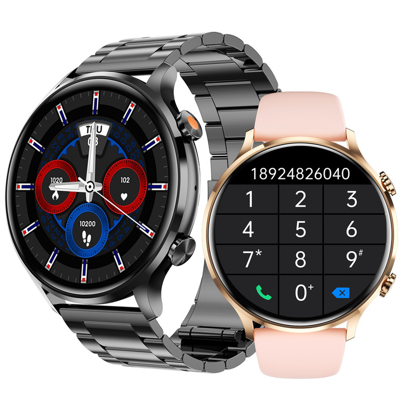1.39-Inch Ultra-Thin Metal Full-Circle Full-Touch Heart Rate Blood Pressure Blood Oxygen Sos Waterproof Dial Call Smart Watch