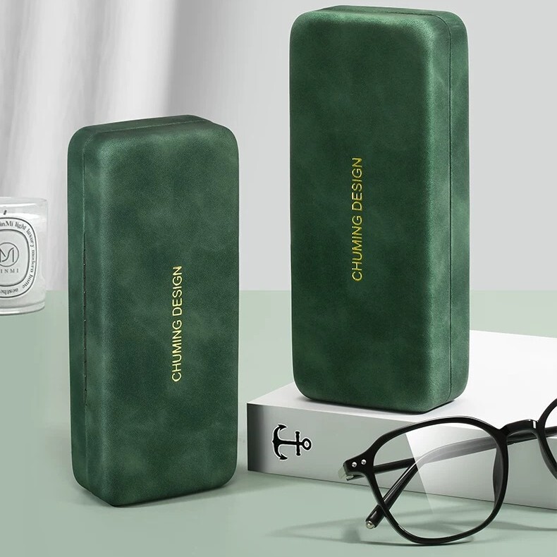 Glasses Case High-grade Men's Portable Anti-pressure Anti-pressure Ins Simple Puleather Myopia Sun Eyes Sunglasses Women's Storage
