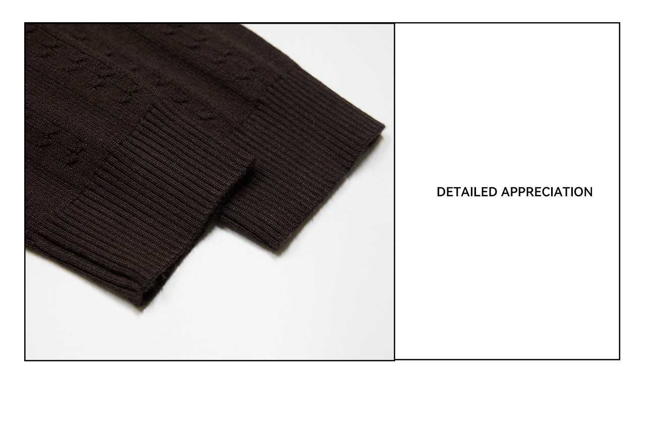 UNF Cable-Knit Polo Sweater