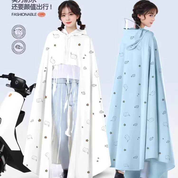 2026 New Upgraded Model Thickened Waterproof and Windproof Long-Lasting High-Collar Adult Raincoat for Electric Bike Riding 2026 New Upgraded Model Thickened Waterproof and Windproof Long-Lasting High-Collar Adult Raincoat for Electric Bike Riding