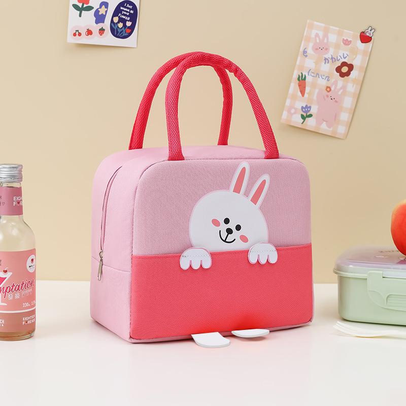 かわいいランチボックスハンドバッグ学生サラリーマンランチランチ断熱バッグランチバッグ外出ポータブルピクニックバッグ|undefined