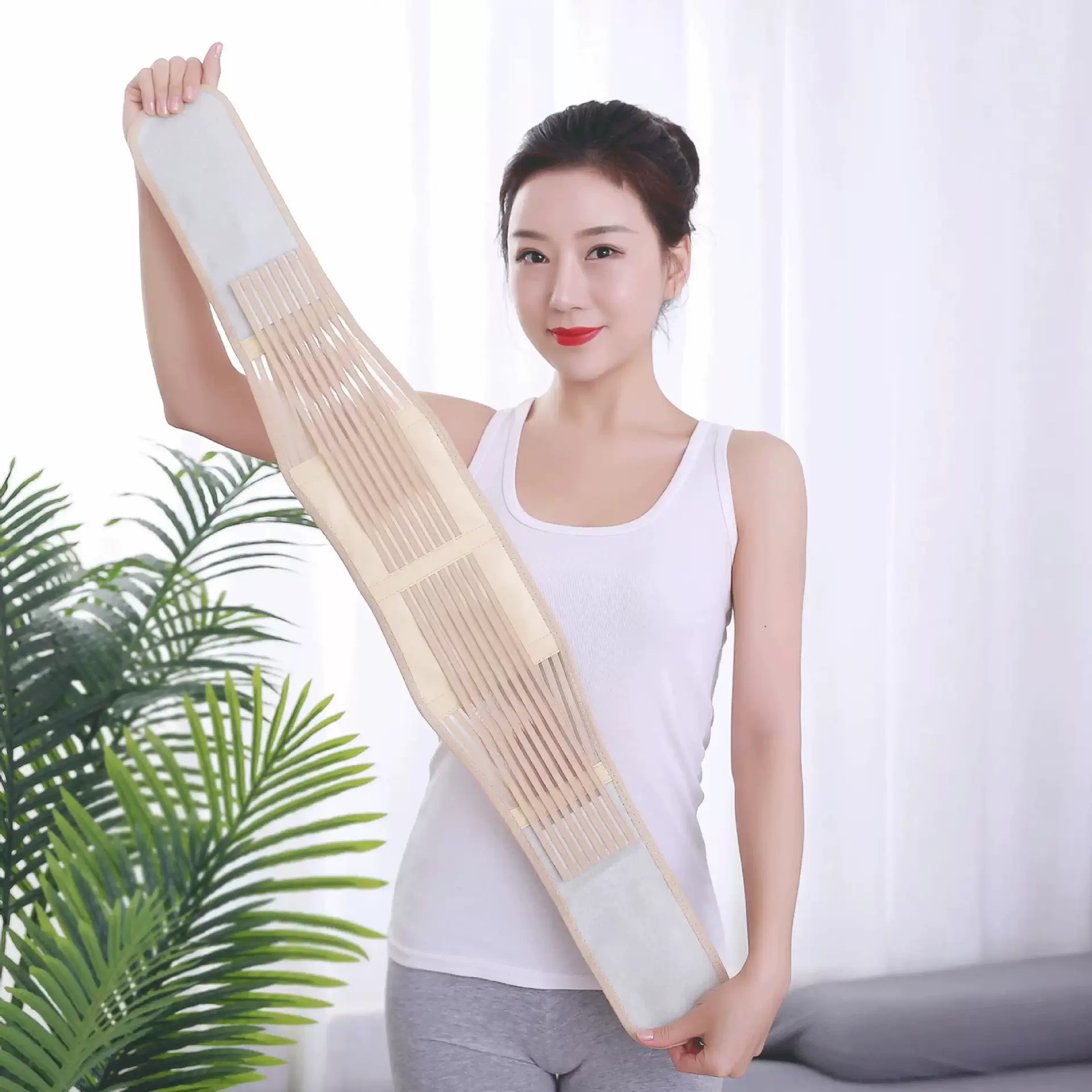 跨境批发托玛琳自发热护腰带冬季保暖腰带腰托磁石双面发热护腰