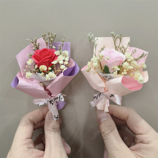 Halloween Christmas small gift mini soap flower small bouquet hand gift box eternal flower gift box matching creative