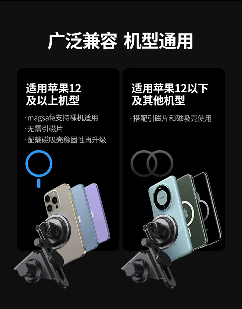 New energy vehicle magnetic 25W wireless charging phone holder suitable for Tesla phone holder card screen