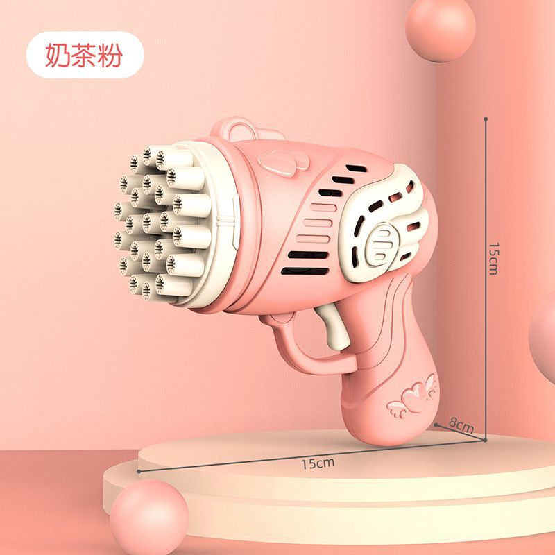 [핑크] 23홀 백 포장 버블 머신 [배터리 모델에는 배터리가 포함되어 있지 않습니다.]