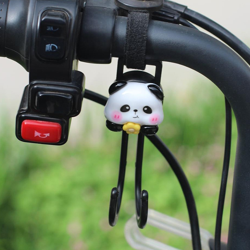 Gancho para coche eléctrico Gancho para colgar para motocicleta de carga universal delantero Gancho para llevar lindo panda