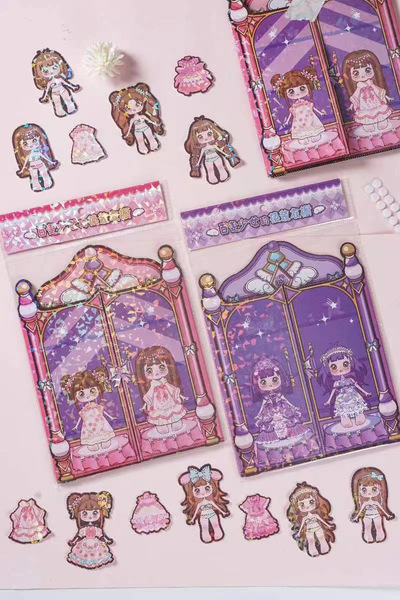 Variable magic cartoon children's book with stickers