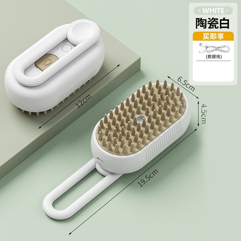 스프레이 마사지 빗 [USB 충전식] (화이트) 에센스 없음