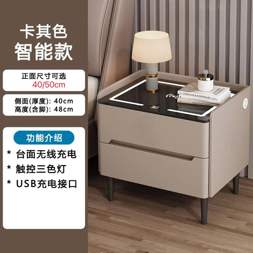 카키 [3색조명+무선충전+USB]
