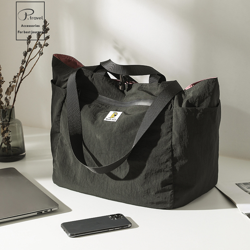 P.travel nuevo de doble cara de nylon de la momia de cercanías viaje de negocios de ocio de la moda bolsa de viaje de los hombres y las mujeres de peso ligero de gran capacidad