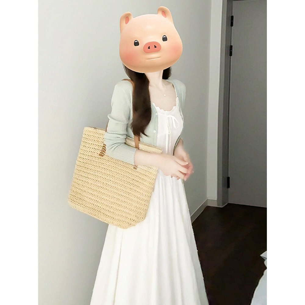 温柔风法式白色吊带连衣裙子女春季2025新款韩系穿搭气质长裙套装