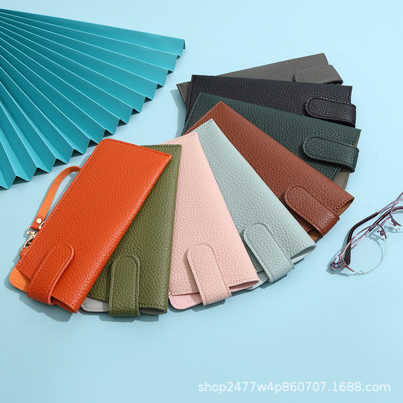 Leather Glasses Bag Casual Glasses Storage Bag Sunglasses Sunglasses Glasses Case Travel Portable Waterproof Scratch Resistant