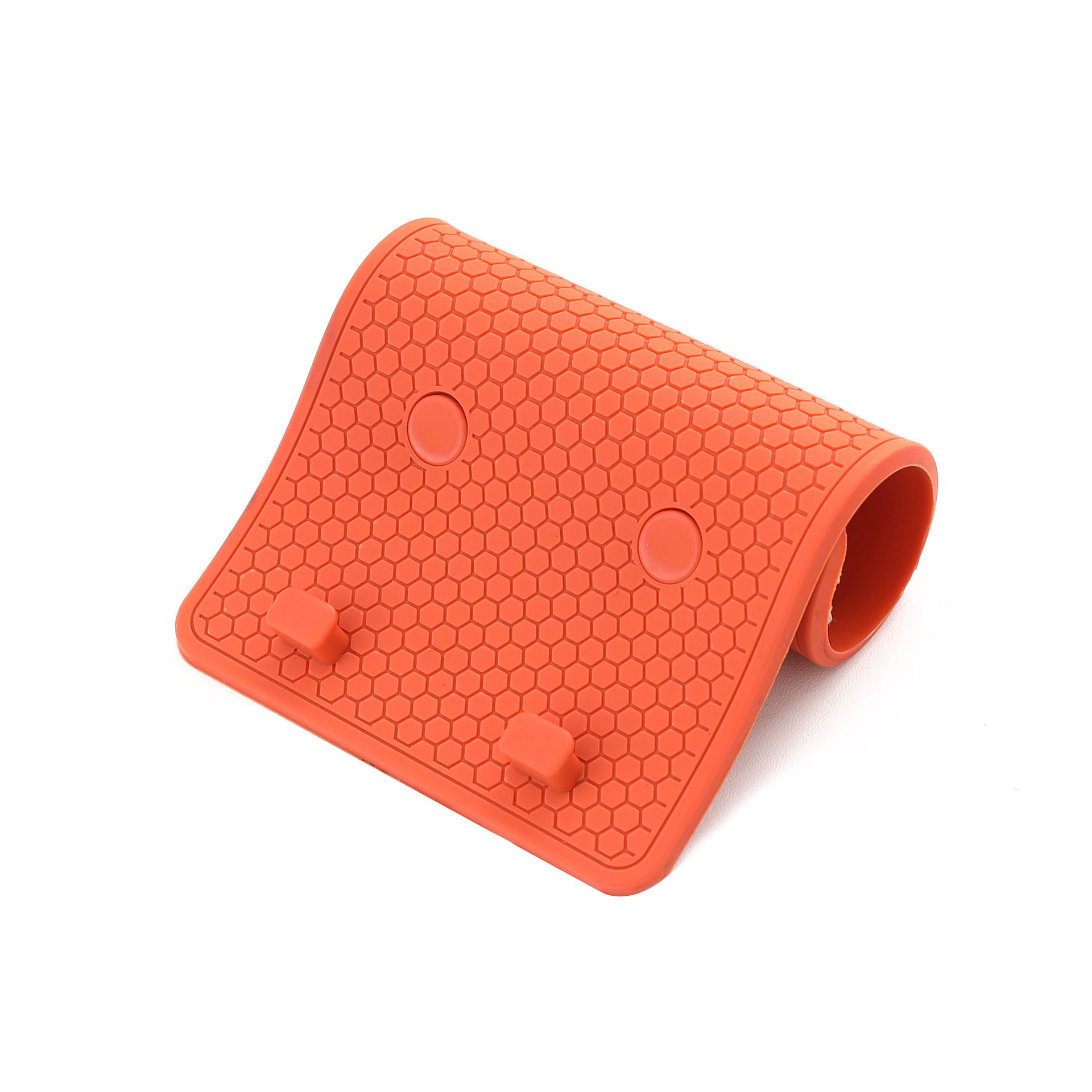 Cross-Border New Product Pvc Flexible Anti-Slip Mat Phone Holder Honeycomb Texture Car Dashboard Multifunctional Mat