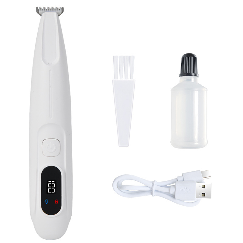 Con luz LED, cuchillo para afeitar los pies a prueba de agua, cortador eléctrico especial para afeitar los pies para gatos