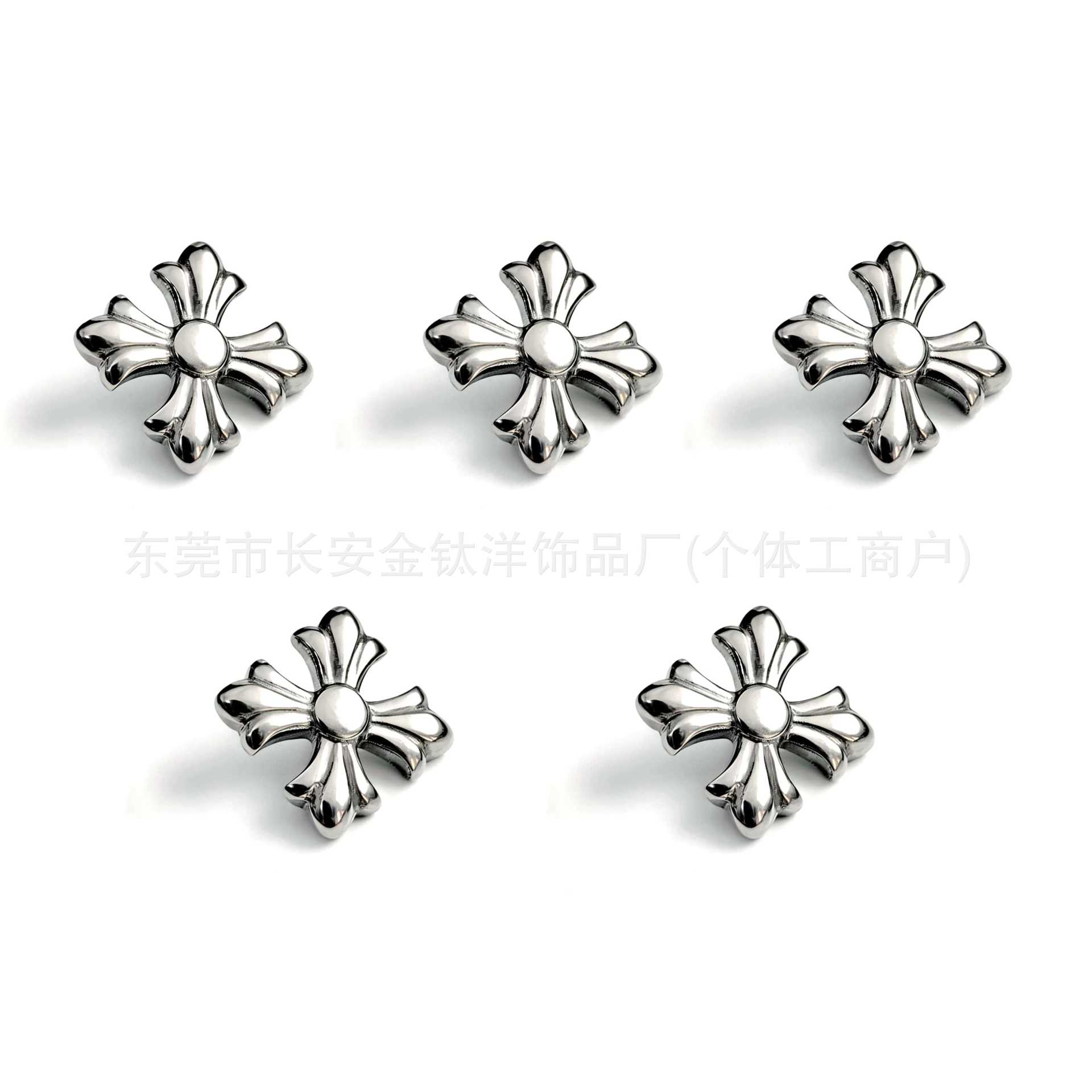 F136 Titanium Punk Cross Earrings - Ear Cartilage Studs, Ear Bone Studs, Cochlear Studs Body Piercing Jewelry detail image 8